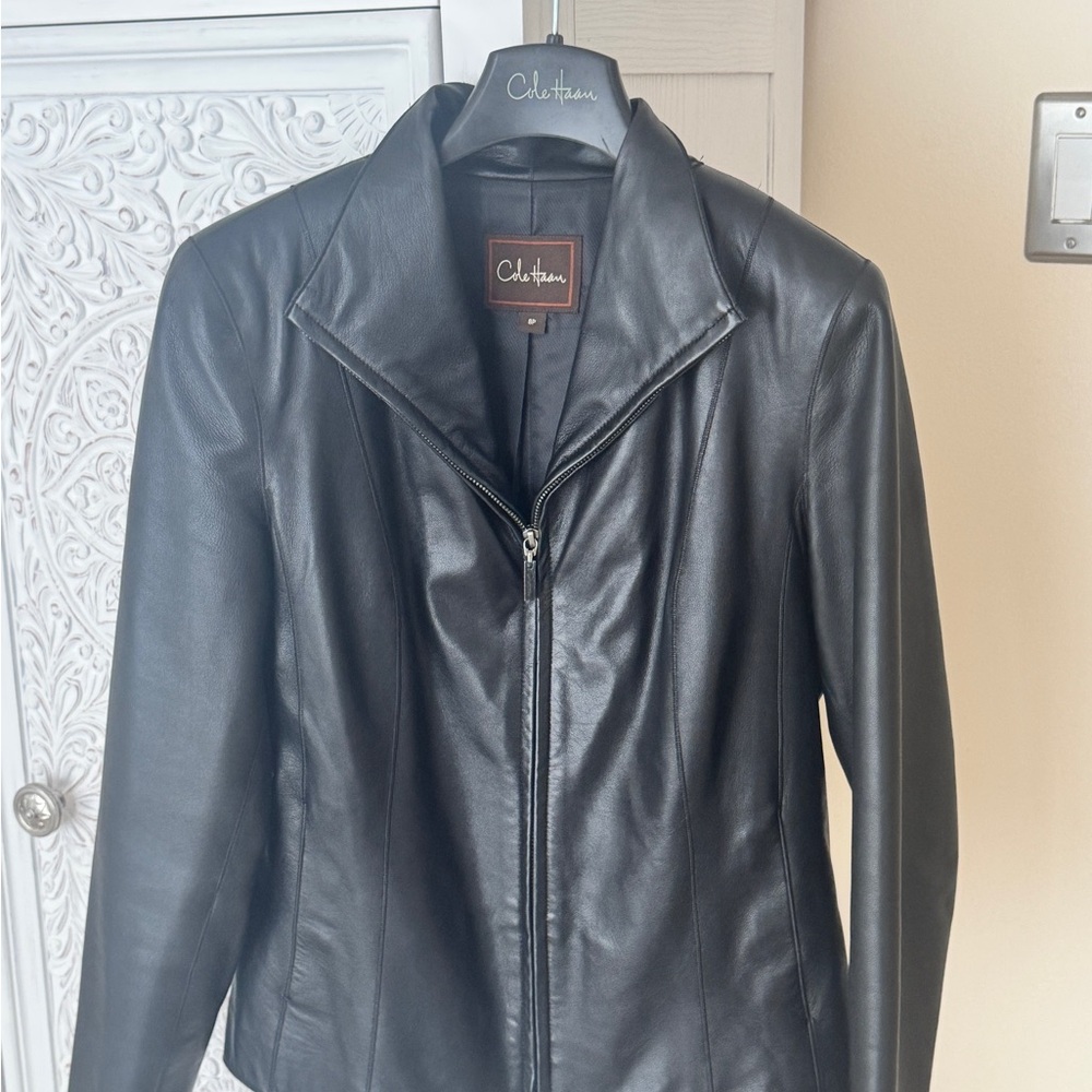 Cole Haan Women's Black Leather Jacket